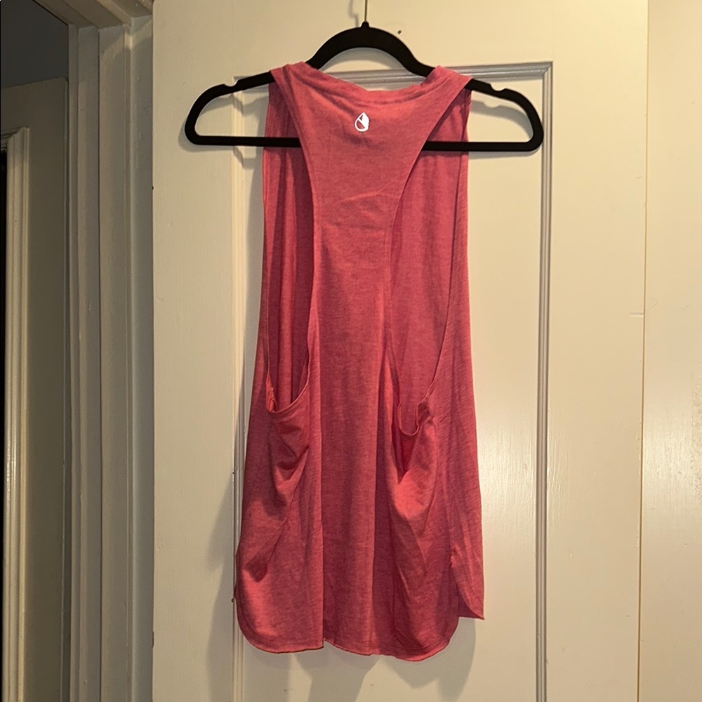 Relaxed Asymmetrical Pink Tank Top - Picture 2 of 2